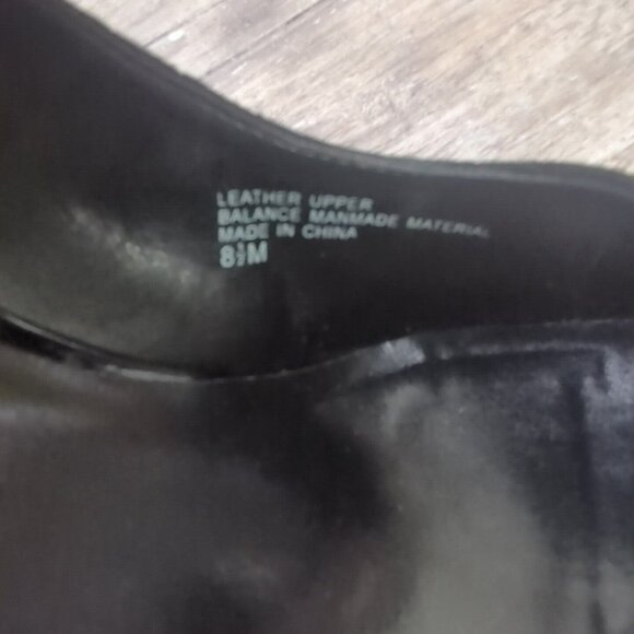 Coldwater Creek Suede Rose Sling Wedge Peep Toe Sandals Womens 8.5 Black NEW - Picture 13 of 14